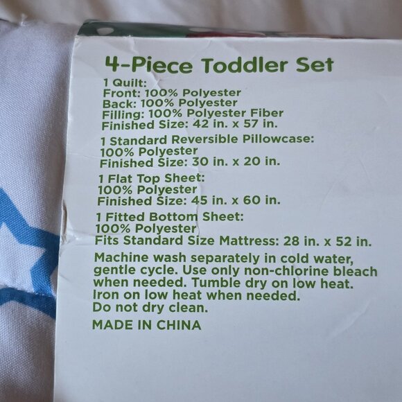 Sesame Street Elmo Cookie Monster 4 Pc Toddler Bed Set Blue Red Green New... - Picture 7 of 9